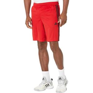 imageadidas Mens Train Essentials Piqu 3Stripes ShortsBetter ScarletBlack