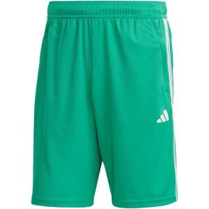 imageadidas Mens Train Essentials Piqu 3Stripes ShortsCourt Green  White