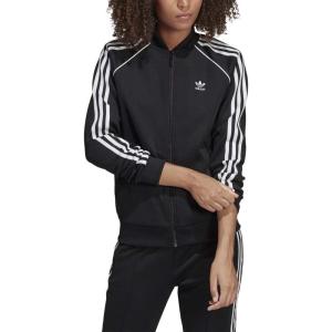 imageadidas Originals Womens Primeblue Superstar Track TopBlackWhiteBlack