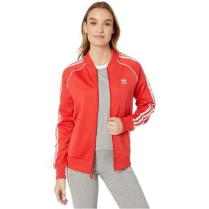 imageadidas Originals Womens Primeblue Superstar Track TopLush RedWhite