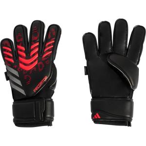 imageadidas Predator Match Fingersave Goalie Soccer GlovesBlackBlackLucid Red