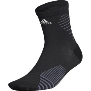 imageadidas Unisex Adult Running Midcrew Socks 1 PairBlackOnix GreySilver Reflective