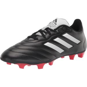 imageadidas Unisex Goletto Firm Ground Soccer ShoesBlackWhiteRed