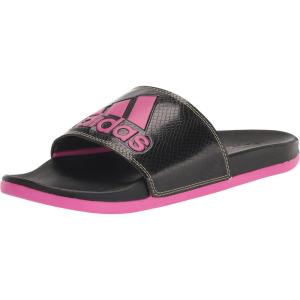 imageadidas Womens Adilette Comfort Slide SandalBlackLucid FuchsiaGold Metallic