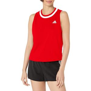 imageadidas Womens Club Knotted Tennis Tank TopVivid RedWhite
