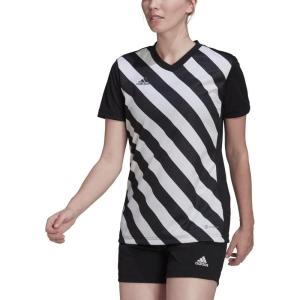 imageadidas Womens Entrada 22 Graphic JerseyBlackWhite