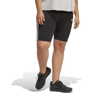 imageadidas Womens Essentials 3Stripes Bike ShortsBlackWhite