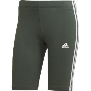 imageadidas Womens Essentials 3Stripes Bike ShortsGreen Oxidewhite
