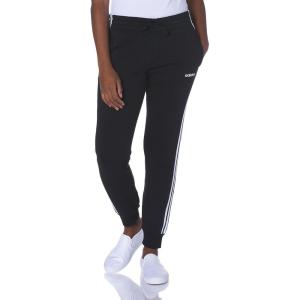 imageadidas Womens Essentials 3Stripes Fleece JoggersBlackWhite