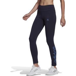 imageadidas Womens Essentials HighWaisted Logo LeggingsLegend InkCrew Blue