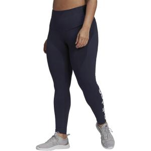 imageadidas Womens Essentials HighWaisted Logo LeggingsLegend InkWhite