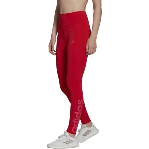 imageadidas Womens Essentials HighWaisted Logo LeggingsVivid RedTeam Real Magenta