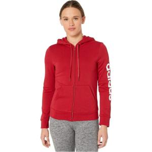 imageadidas Womens Essentials Linear HoodieActive MaroonWhite