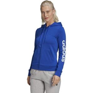 imageadidas Womens Essentials Linear HoodieTeam Royal BlueSky Tint
