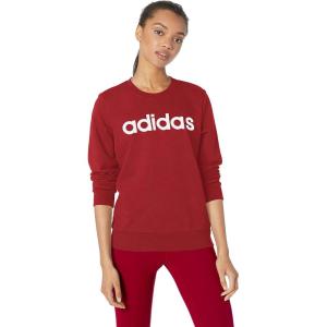 imageadidas Womens Essentials Linear SweatshirtActive MaroonWhite