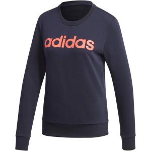 imageadidas Womens Essentials Linear SweatshirtLegend InkSignal Pink