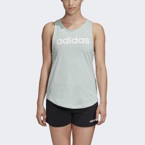 imageadidas Womens Essentials Linear Tank TopGreen TintWhite