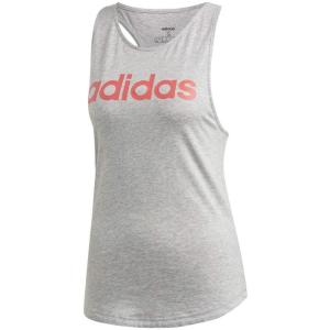imageadidas Womens Essentials Linear Tank TopMedium Grey HeatherPink