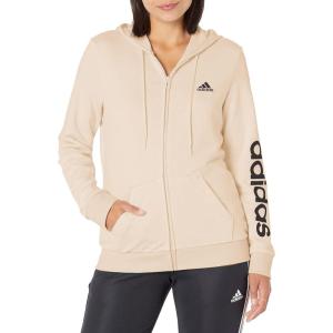 imageadidas Womens Essentials Logo FullZip HoodieEcru TintBlack