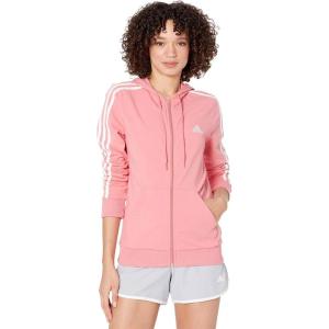 imageadidas Womens Essentials Logo FullZip HoodieHazy RoseWhite