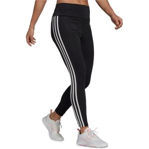 imageadidas Womens High Rise 3Stripes 78 TightsBlackWhite