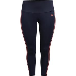 imageadidas Womens High Rise 3Stripes 78 TightsLegend InkSemi Turbo