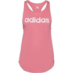 imageadidas Womens Linear Logo Crew Neck TankRose ToneWhite