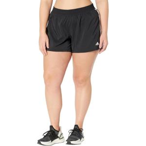 imageadidas Womens Pacer 3Stripes Woven ShortsBlackWhite