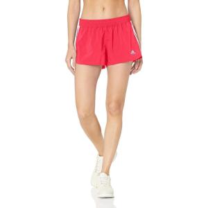 imageadidas Womens Pacer 3Stripes Woven ShortsShock RedWhite
