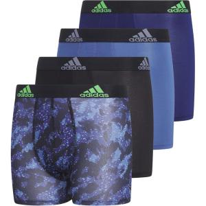 imageadidas boys Youth Performance 4pack Boxer Brief Kids Underwear Boys Athletic Fit Microfiber Boxer BriefsGalaxy Camo Blackdark BlueDark BlueBlack