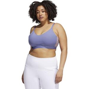 imageadidas womens All Me 3stripes BraOrbit VioletAmbient Blush