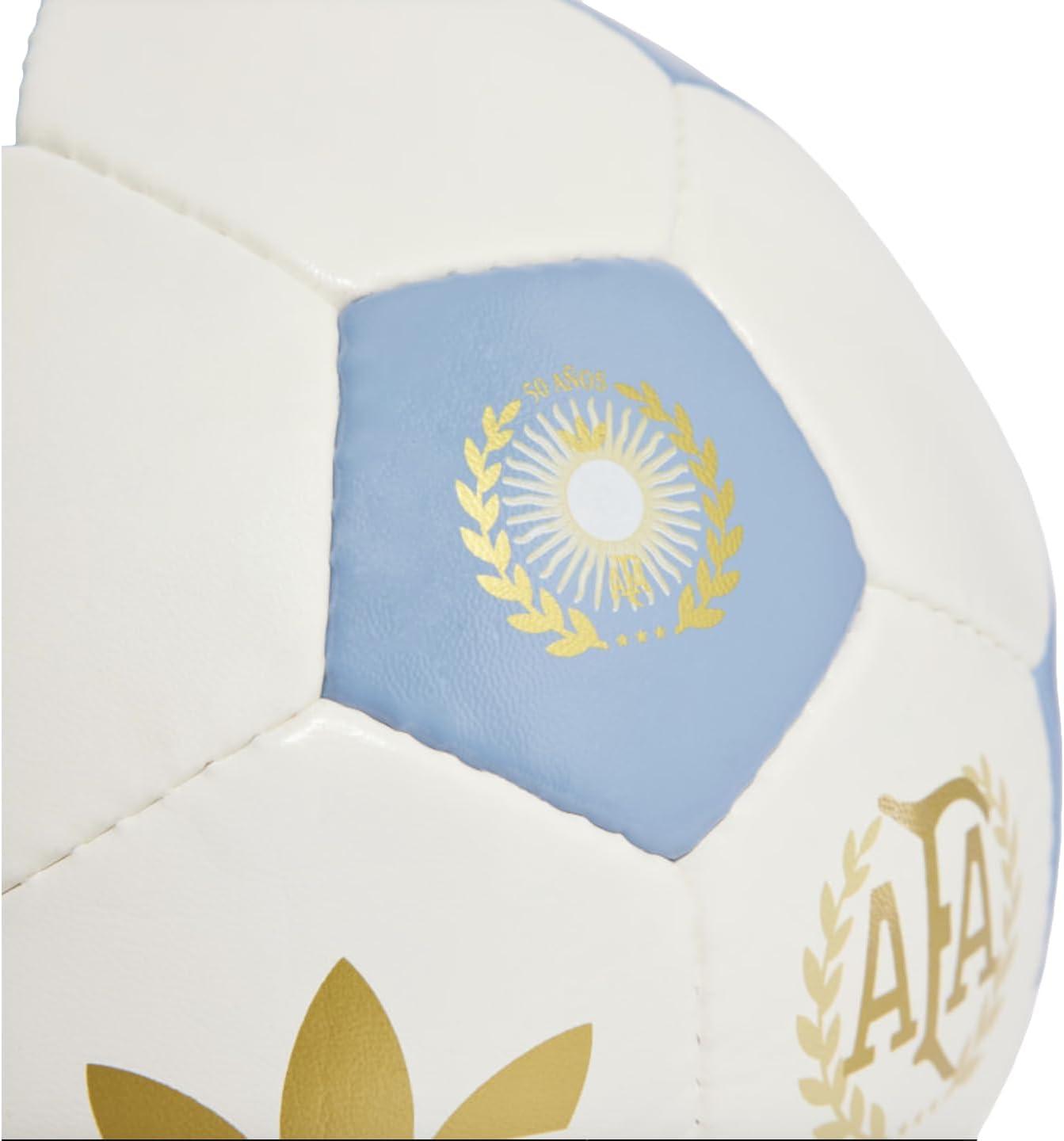 imageadidas Argentina 50 Years Soccer Ball  Commemorative Edition Size 5 Soccer Ball HandStitched with Special HeritageInspired Badge Inflation Required