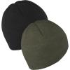 imageAdidas Mens Beanie 2Pack  Standard Fit Winter Knit Hat Skull CapBlackGrey SixOlive Strata Green Black