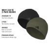 imageAdidas Mens Beanie 2Pack  Standard Fit Winter Knit Hat Skull CapBlackGrey SixOlive Strata Green Black