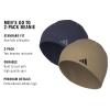imageAdidas Mens Beanie 2Pack  Standard Fit Winter Knit Hat Skull CapDark BlueGrey ThreeWarm Sandstone Beige Black