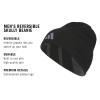 imageAdidas Mens Reversible Skully Beanie  Standard Fit Winter Hat Skull CapBlackBlackgrey Six MarlGreySkully