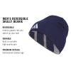 imageAdidas Mens Reversible Skully Beanie  Standard Fit Winter Hat Skull CapDark BlueGrey Fourgrey TwoWhiteSkully