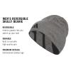 imageAdidas Mens Reversible Skully Beanie  Standard Fit Winter Hat Skull CapGrey Sixgrey ThreeBlackSkully