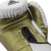 imageAdidas Tilt 350 PRO Training Gloves  Hook ampamp Loop with New Tilt Technology  for Men Women Unisex  Sustainable Vegan Leather Boxing Kickboxing MMA Training GlovesWhiteGold Met