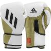 imageAdidas Tilt 350 PRO Training Gloves  Hook ampamp Loop with New Tilt Technology  for Men Women Unisex  Sustainable Vegan Leather Boxing Kickboxing MMA Training GlovesWhiteGold Met