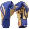 imageAdidas Tilt 350 PRO Training Gloves  Hook ampamp Loop with New Tilt Technology  for Men Women Unisex  Sustainable Vegan Leather Boxing Kickboxing MMA Training GlovesBlue Metallic Gold