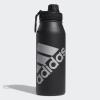 imageadidas 1 Liter 32 oz Metal Water Bottle HotCold DoubleWalled Insulated 188 Stainless Steel Focus Olive GreenBlack 32 OuncesBlackSilver Metallic