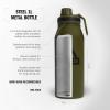 imageadidas 1 Liter 32 oz Metal Water Bottle HotCold DoubleWalled Insulated 188 Stainless Steel Focus Olive GreenBlack 32 OuncesFocus Olive GreenBlack