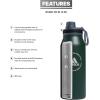 imageadidas 1 Liter 32 oz Metal Water Bottle HotCold DoubleWalled Insulated 188 Stainless Steel Focus Olive GreenBlack 32 OuncesGreen OxideOnix GreySilver Metallic