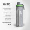 imageadidas 20 oz Stainless Steel Water Bottle Insulated DoubleWalled 188 Metal Men Women Girls and BoysAdi Font Madness Stone GreyGreyLucid Lime Green