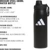 imageadidas 20 oz Stainless Steel Water Bottle Insulated DoubleWalled 188 Metal Men Women Girls and BoysBlackWhite