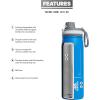 imageadidas 20 oz Stainless Steel Water Bottle Insulated DoubleWalled 188 Metal Men Women Girls and BoysBlue RushWhiteGrey