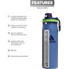 imageadidas 20 oz Stainless Steel Water Bottle Insulated DoubleWalled 188 Metal Men Women Girls and BoysIcon Brand Love BlackBlackWhite
