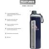 imageadidas 20 oz Stainless Steel Water Bottle Insulated DoubleWalled 188 Metal Men Women Girls and BoysShadow NavyOnix GreySilver Reflective