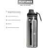 imageadidas 20 oz Stainless Steel Water Bottle Insulated DoubleWalled 188 Metal Men Women Girls and BoysStainless SteelOnix GreyBlack